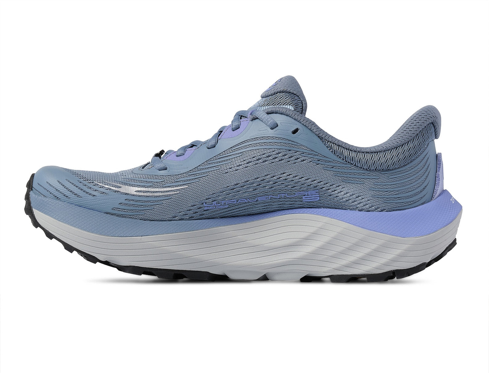 Blue running shoe on a white background