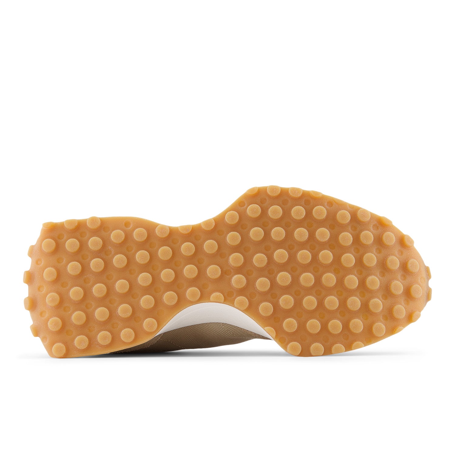 Close-up of a shoe sole with a textured pattern on a white background