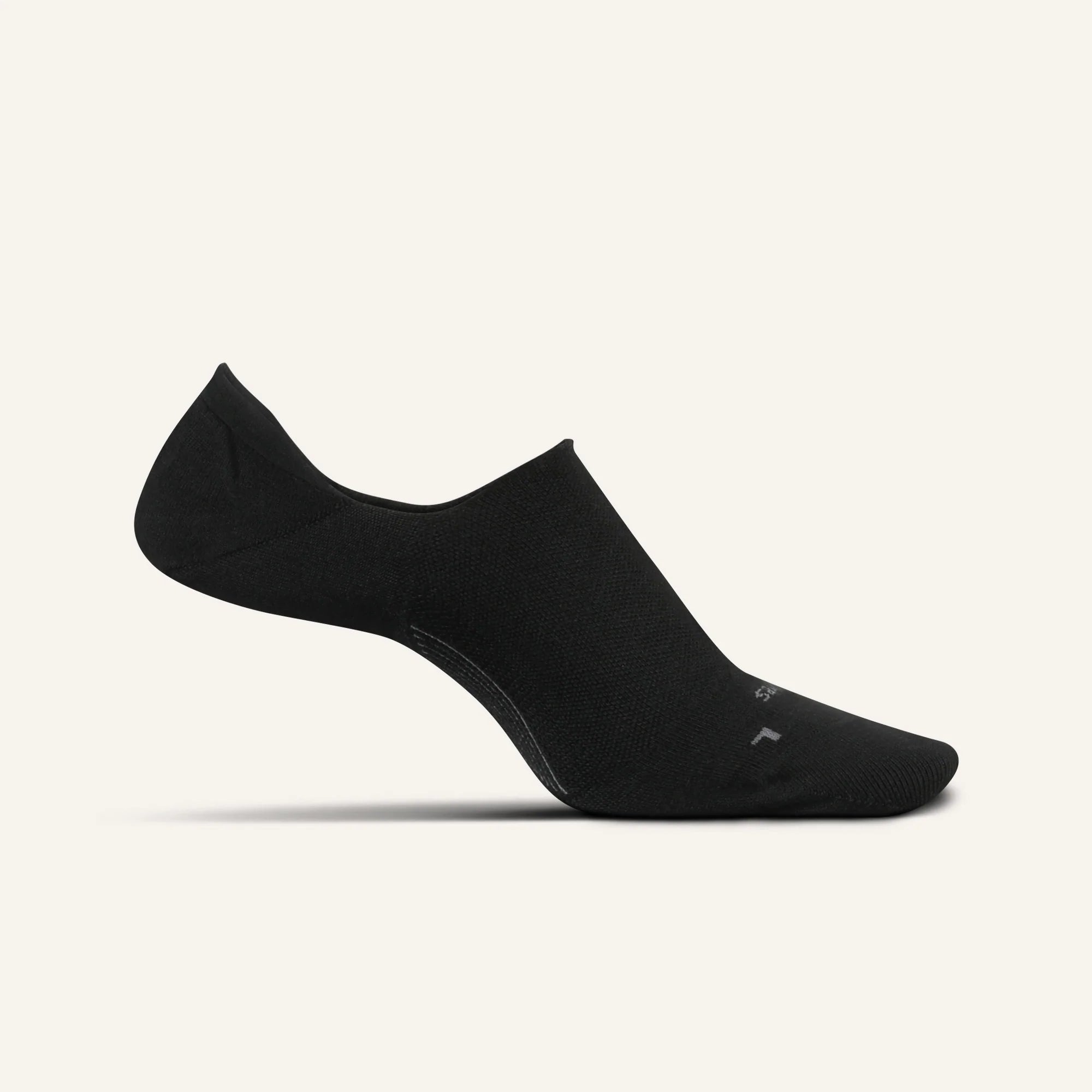 Black ankle sock on a white background