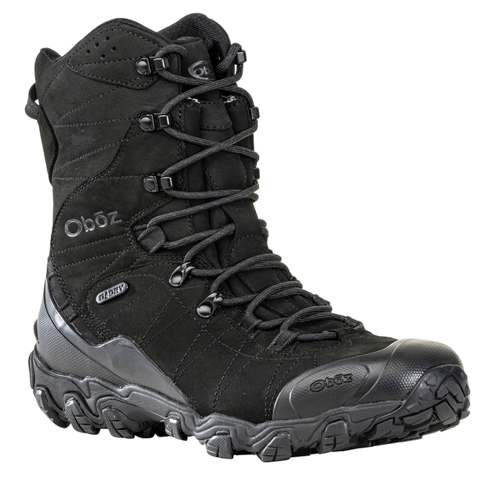 Men's Oboz Bridger 10" Insulated Waterproof Boot Color Black Sea