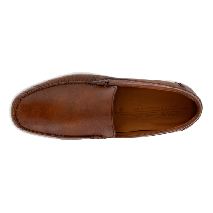 Men's Ecco Lite Moc Classic Shoe Color: Cognac 8
