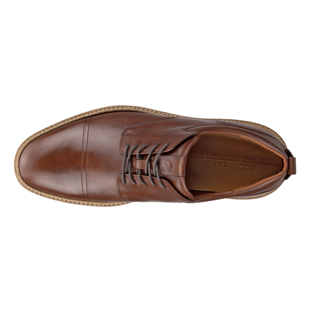 Men's Ecco St.1 Hybrid Derby Shoe Color: Cognac