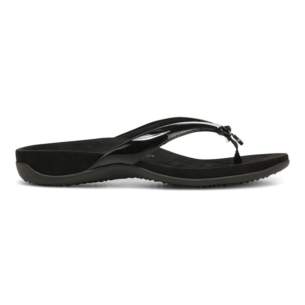 Women's Vionic Bella Toe Post Sandal Color: Black  2