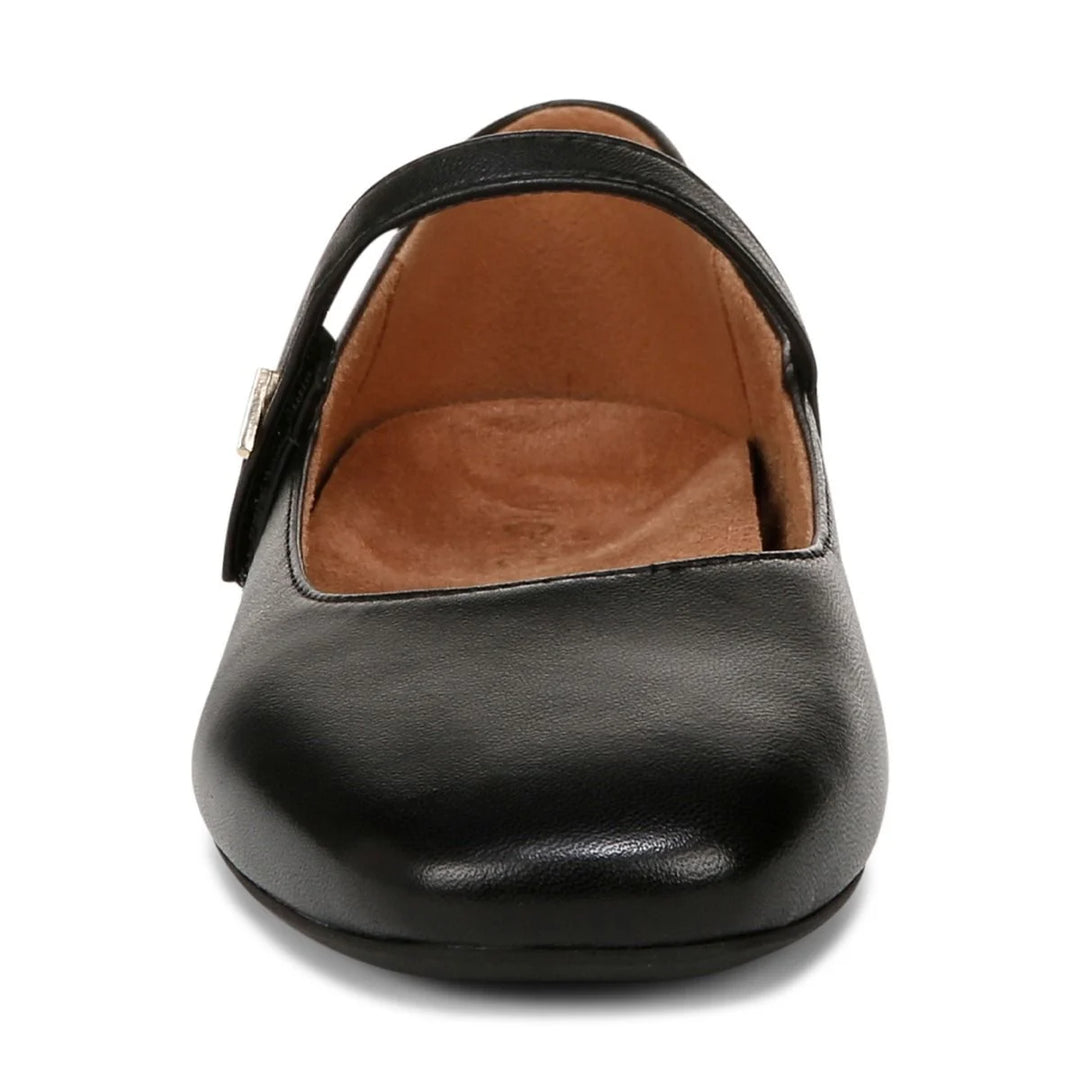 Women's Vionic Alameda Mary Jane Flat Color: Black Leather  9