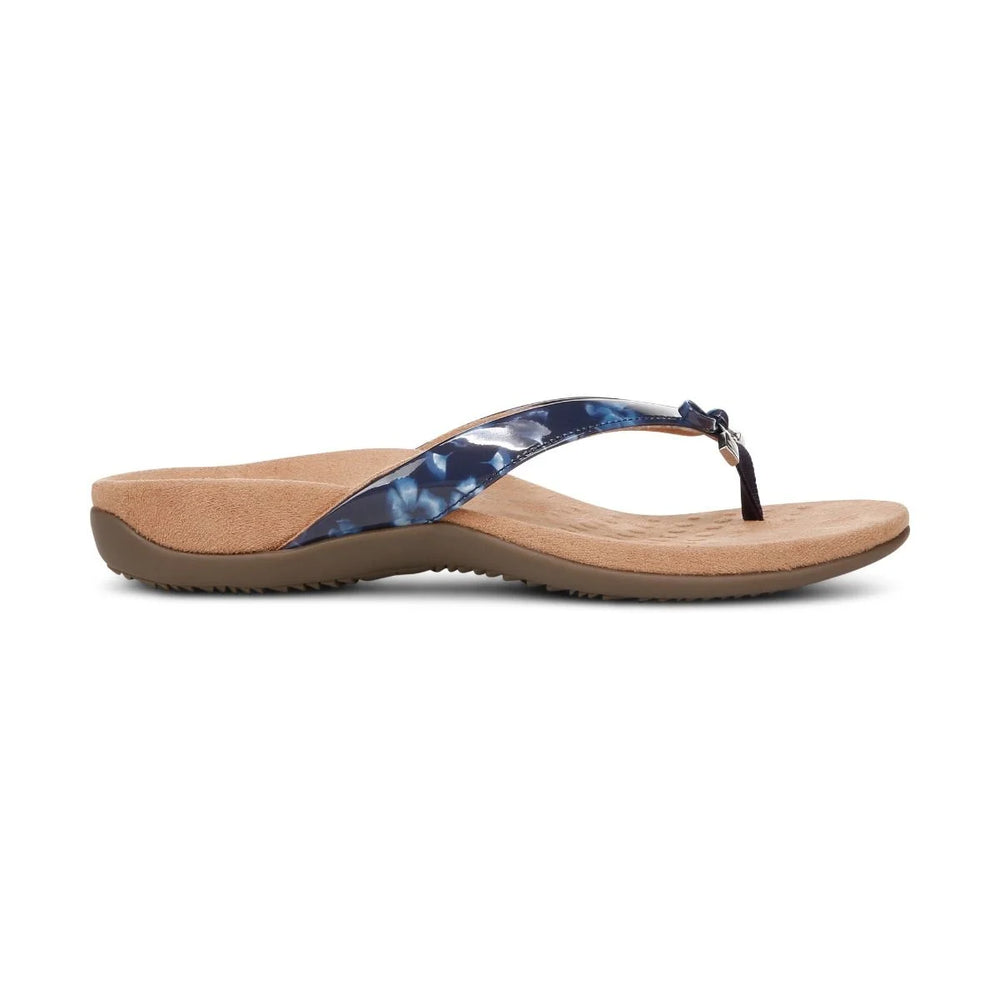 Women's Vionic Bella Toe Post Sandal Color: Navy Poppy  2