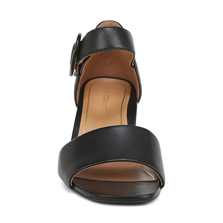 Women's Vionic Chardonnay Heeled Sandal Color: Black Leather 8