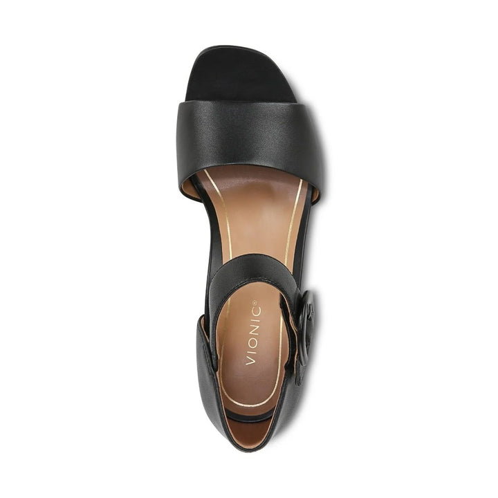 Women's Vionic Chardonnay Heeled Sandal Color: Black Leather  6