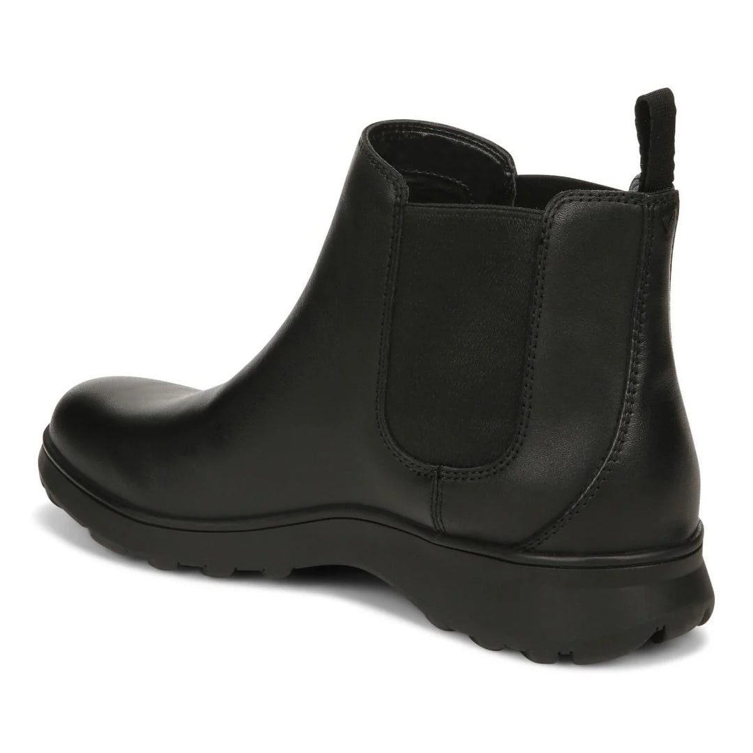 Women's Vionic Evergreen Ankle Boot Color: Black Leather