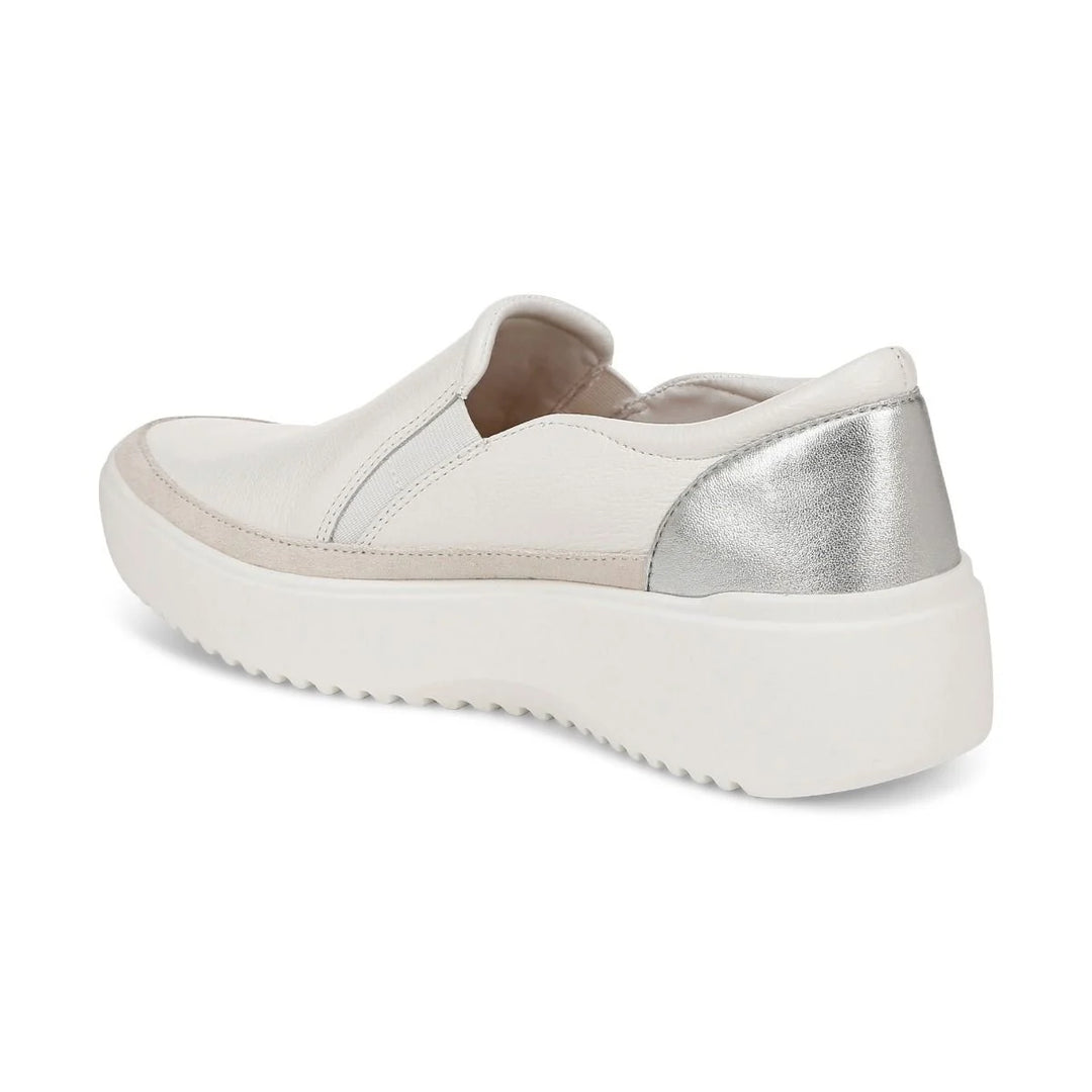 Women's Vionic Kearny Platform Slip On Sneaker Color: White Leather  5
