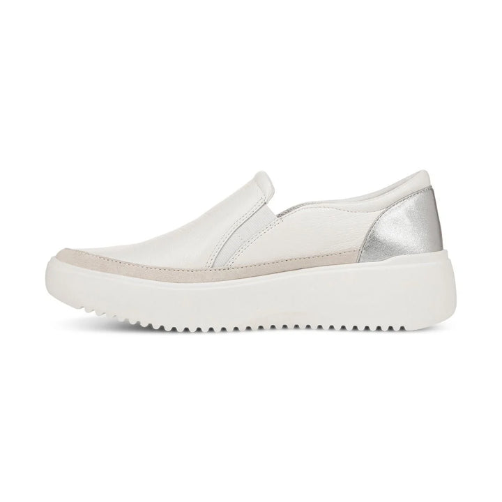 Women's Vionic Kearny Platform Slip On Sneaker Color: White Leather  8