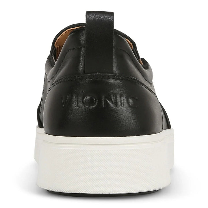 Women's Vionic Kimmie Sneaker Color: Black Leather
