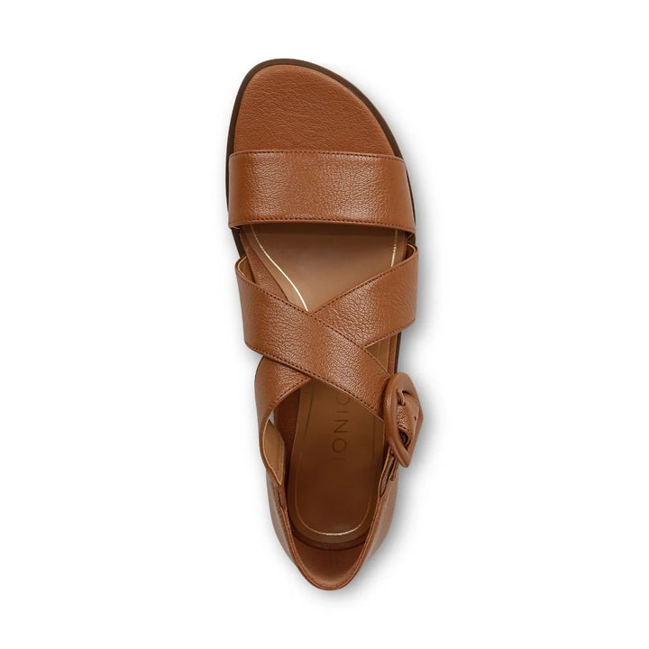 Women's Vionic Pacifica Strappy Sandal Color: Toffee Leather 6