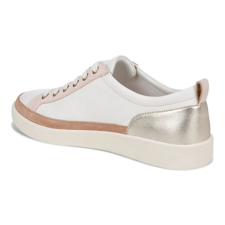 Women's Vionic Winny Sneaker Color: White Gold Leather  6