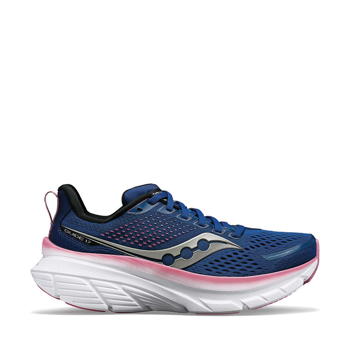 Women's Saucony Guide 17 Color: Navy | Orchid (WIDE WIDTH) 2