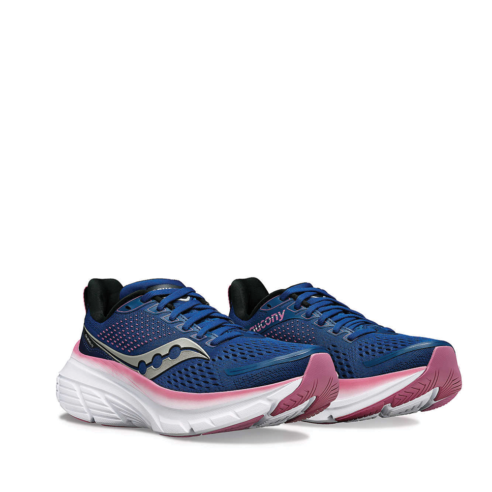 Women's Saucony Guide 17 Color: Navy | Orchid (WIDE WIDTH) 1