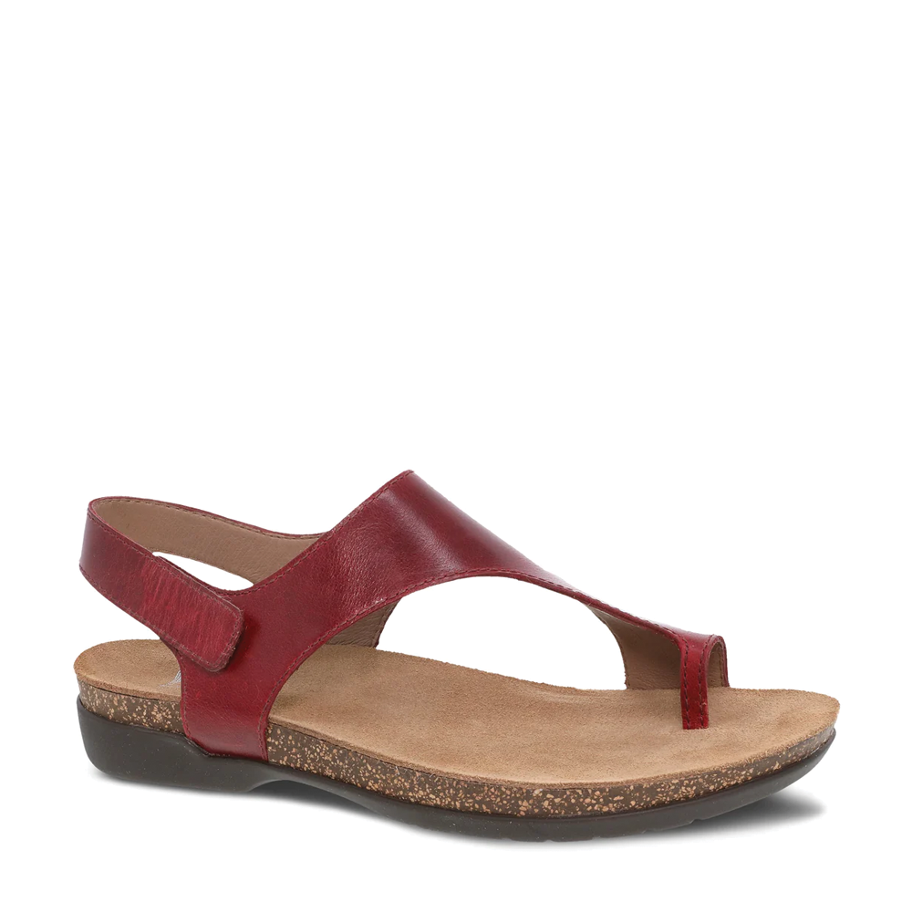 Women's Dansko Reece Color: Cinnabar Waxy Burnished Sandal 1