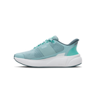 Light blue running shoe on a white background