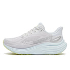 White running shoe with a visible brand logo on a white background