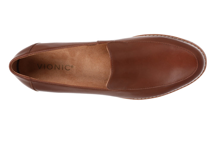 Women's Vionic Kensley Loafer Color: Brown Leather 
