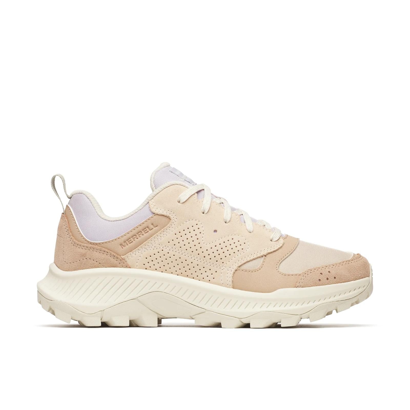 Beige sneaker with white sole on a white background