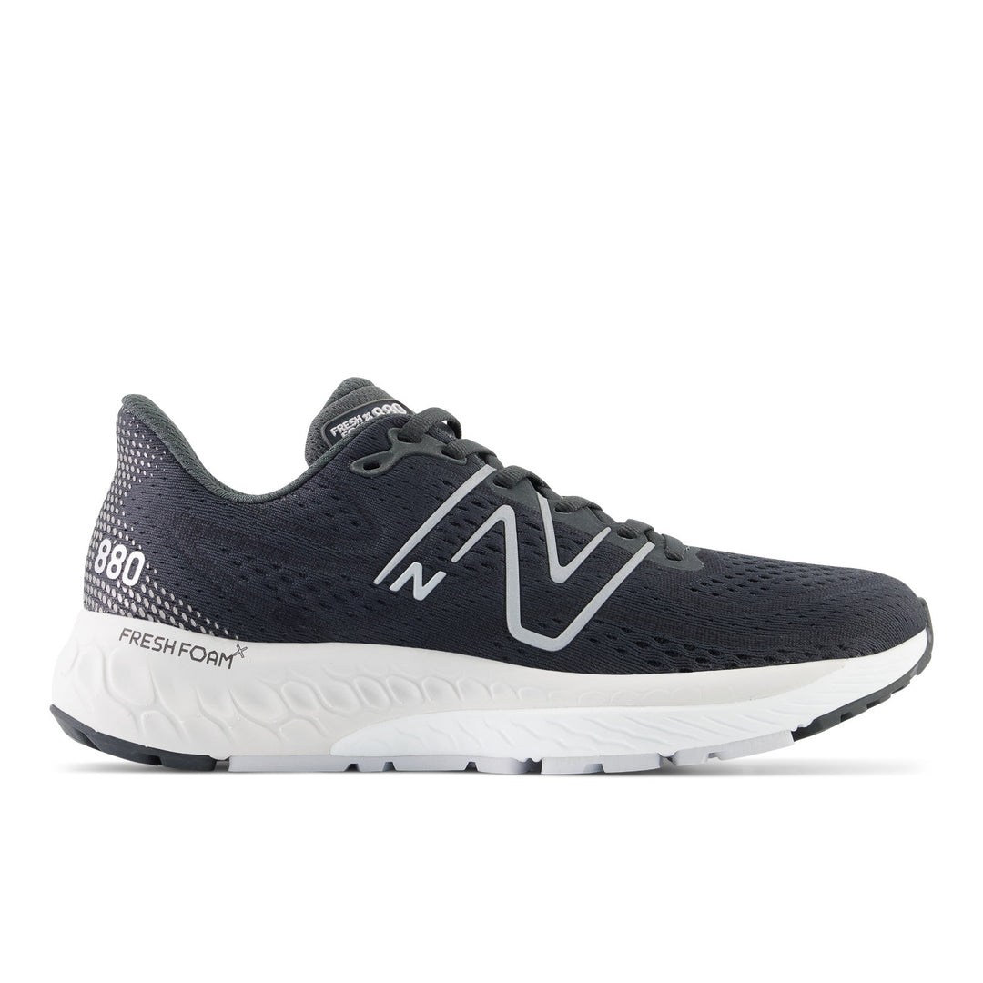 Women's New Balance Fresh Foam X 880v13 Color: Blacktop with Black and Silver Metallic