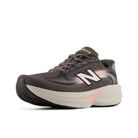 Gray running shoe with New Balance logo on a white background