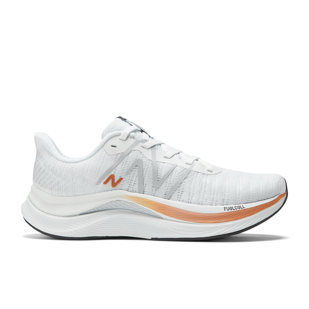 Women's New Balance FuelCell Propel v4 Color: Quartz Grey with Granite and Copper Metallic