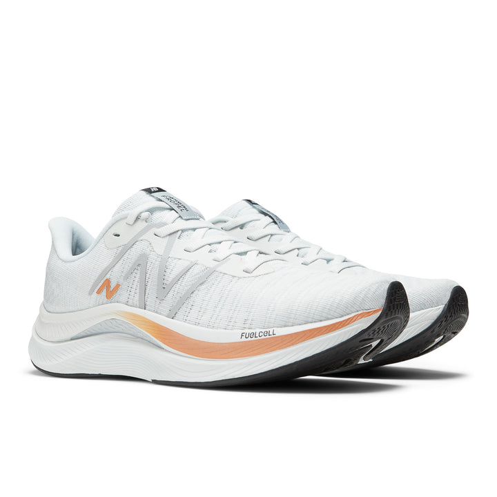 Women's New Balance FuelCell Propel v4 Color: Quartz Grey with Granite and Copper Metallic