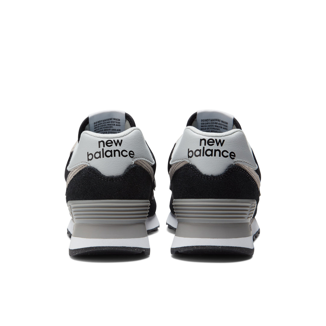 Women's New Balance 574 Core Color: Black with White  6