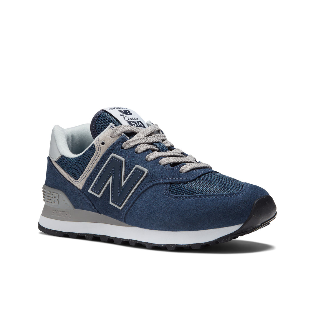 Women's New Balance 574 Core Color: Navy with White 7