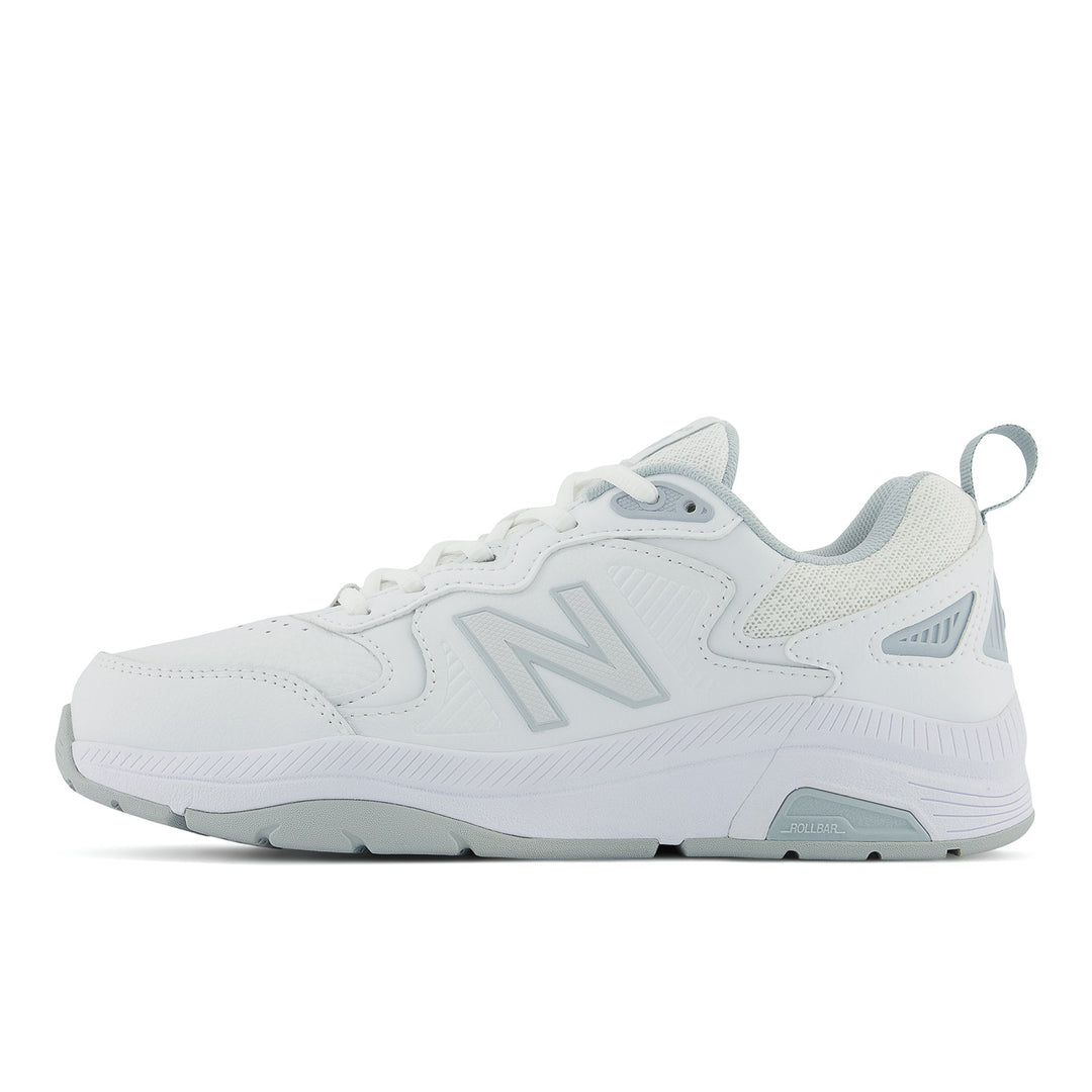 Women's New Balance WX857V3 Color: White with Cyclone