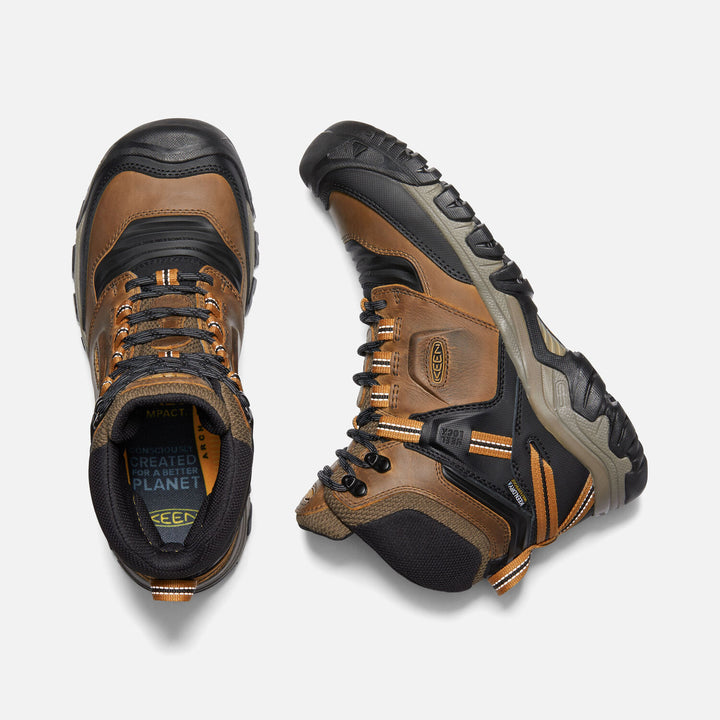 Men's Keen Ridge Flex Waterproof Boot Color: Bison/ Golden Brown