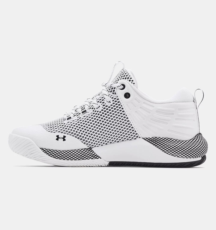 Women's Under Armour HOVR Block City Volleyball Shoes Color: White / Black 