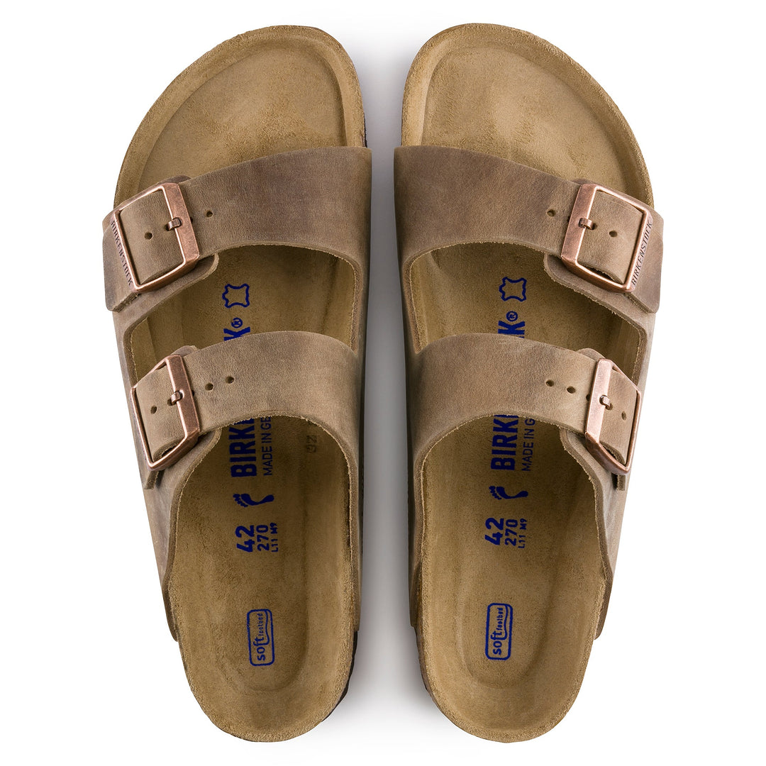 Birkenstock Arizona Soft Footbed Oiled Leather Color: Tobacco Brown