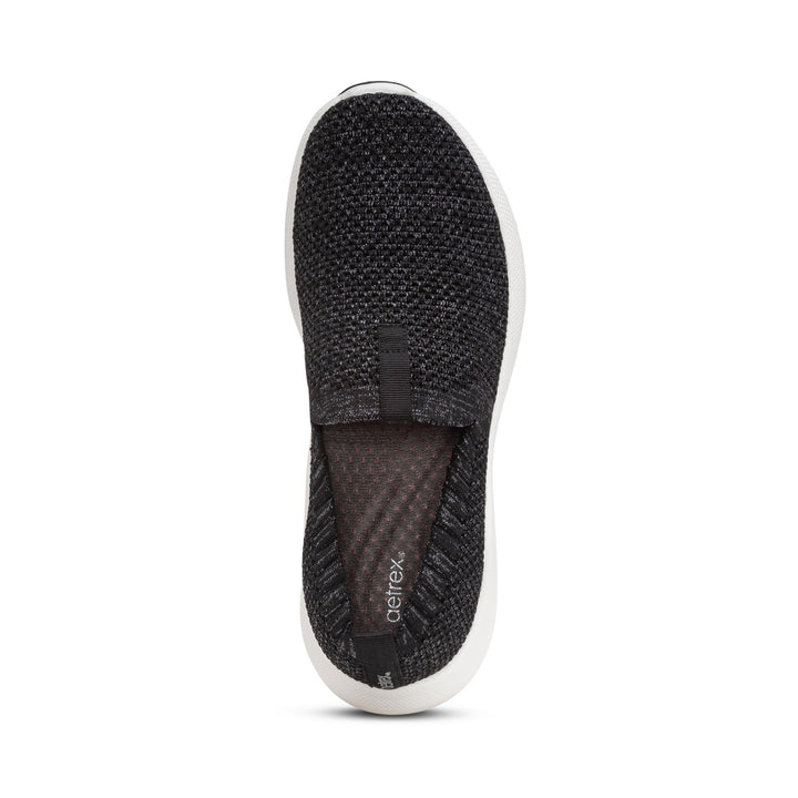 Women's Aetrex Angie Arch Support Sneakers Color: Black