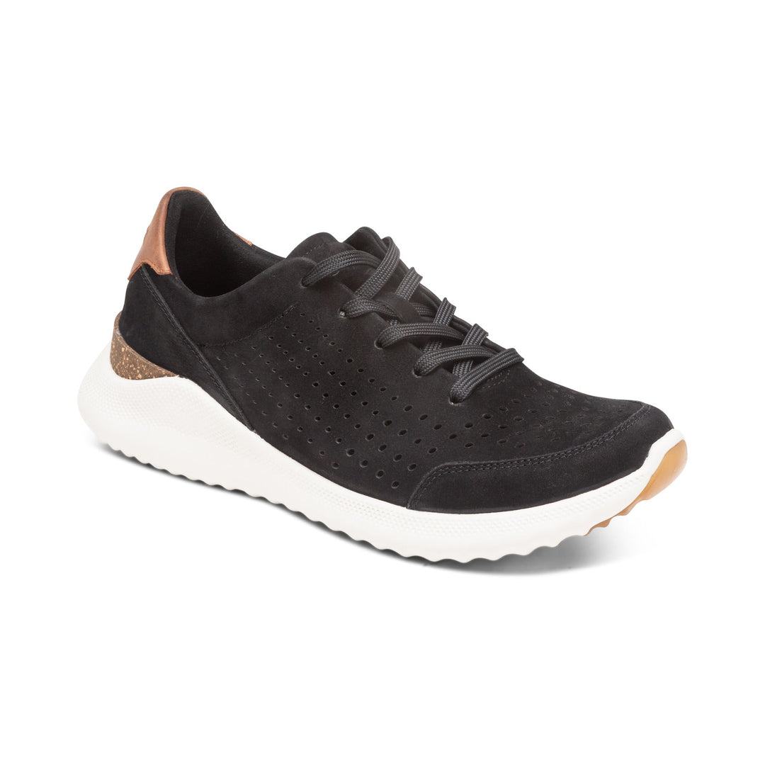 Women's Aetrex Laura Arch Support Sneakers Color: Black