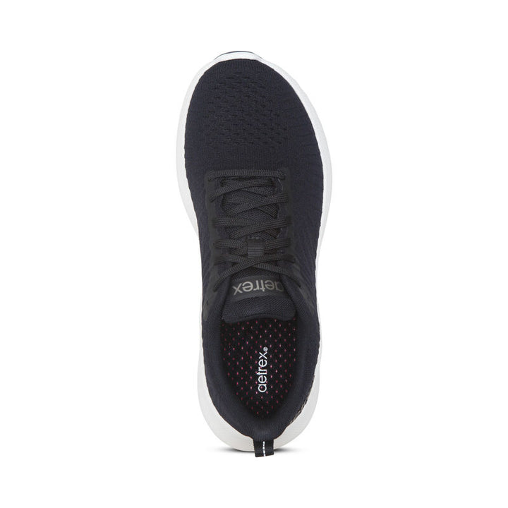 Women's Aetrex Emery Arch Support Sneaker Color: Black
