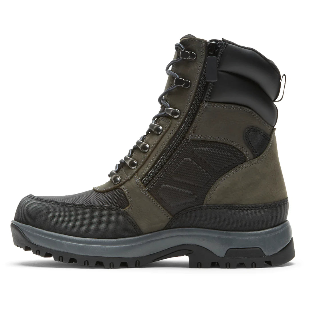 Men's Dunham 8000Works Waterproof 8-Inch Ubal Boot Color: Black/ Castlerock