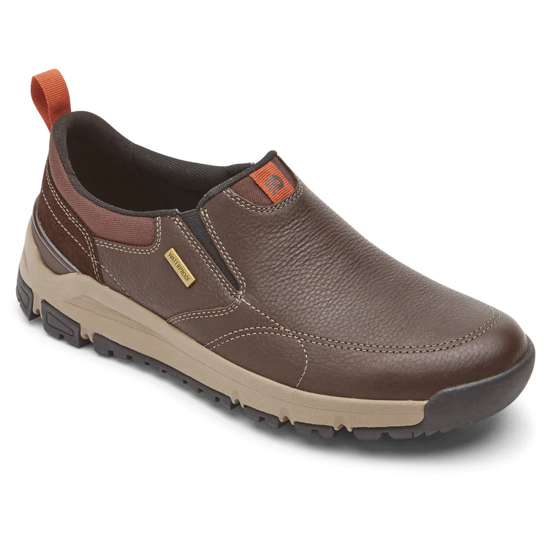 Men's Dunham Glastonbury Slip-on Waterproof Color: Brown Leather/Suede