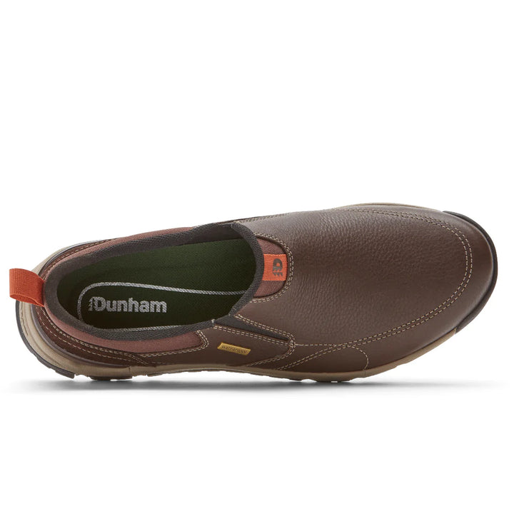 Men's Dunham Glastonbury Slip-on Waterproof Color: Brown Leather/ Suede 