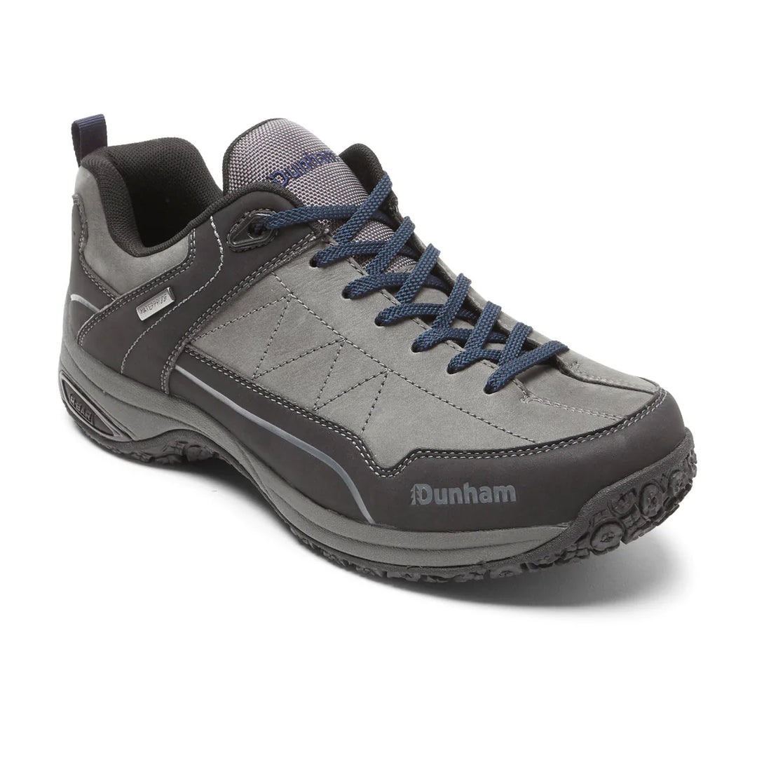 Men's Dunham Cloud Plus Lace-Up Trekker Waterproof Color: Greynbk/Black 