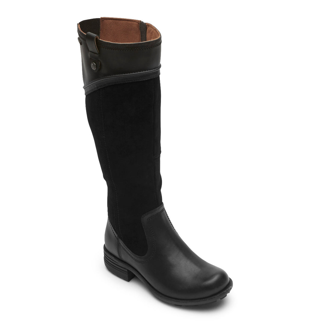 Women's Cobb Hill Brunswick Calf Tall Boot Color: Black (WATERPROOF)
