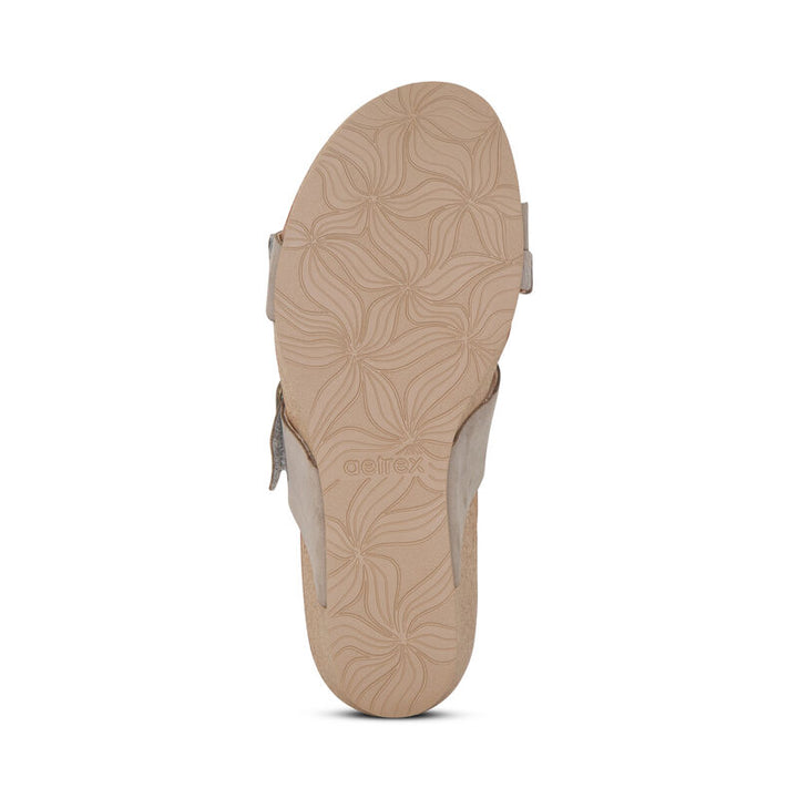 Women's Aetrex Kimmy Arch Support Wedge Color: Taupe