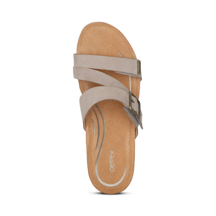 Women's Aetrex Kimmy Arch Support Wedge Color: Taupe
