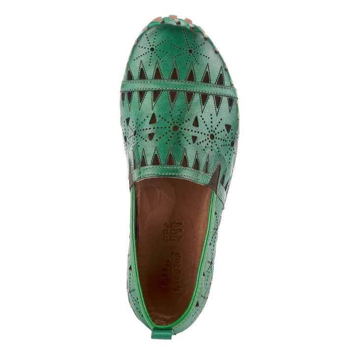 Women's Spring Step Fusaro Loafer Shoe Color: Green