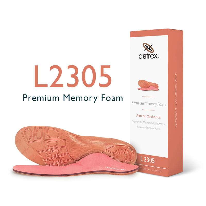 Women's Aetrex Premium Memory Foam Orthotics W/ Metatarsal Support