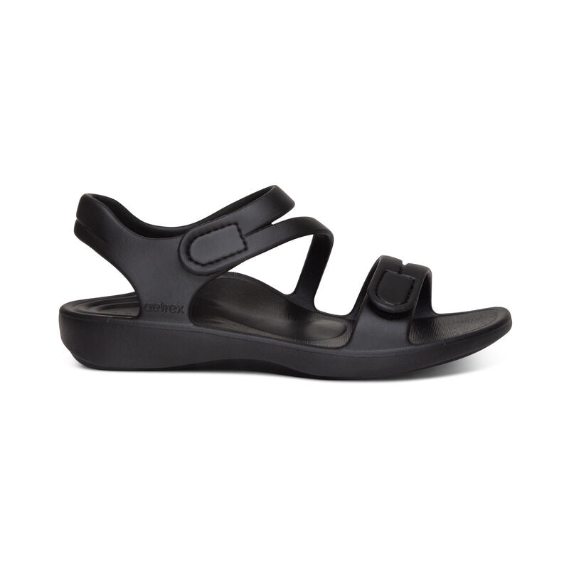 Women's Aetrex Jillian Sport Water-Friendly Sandal Color: Black