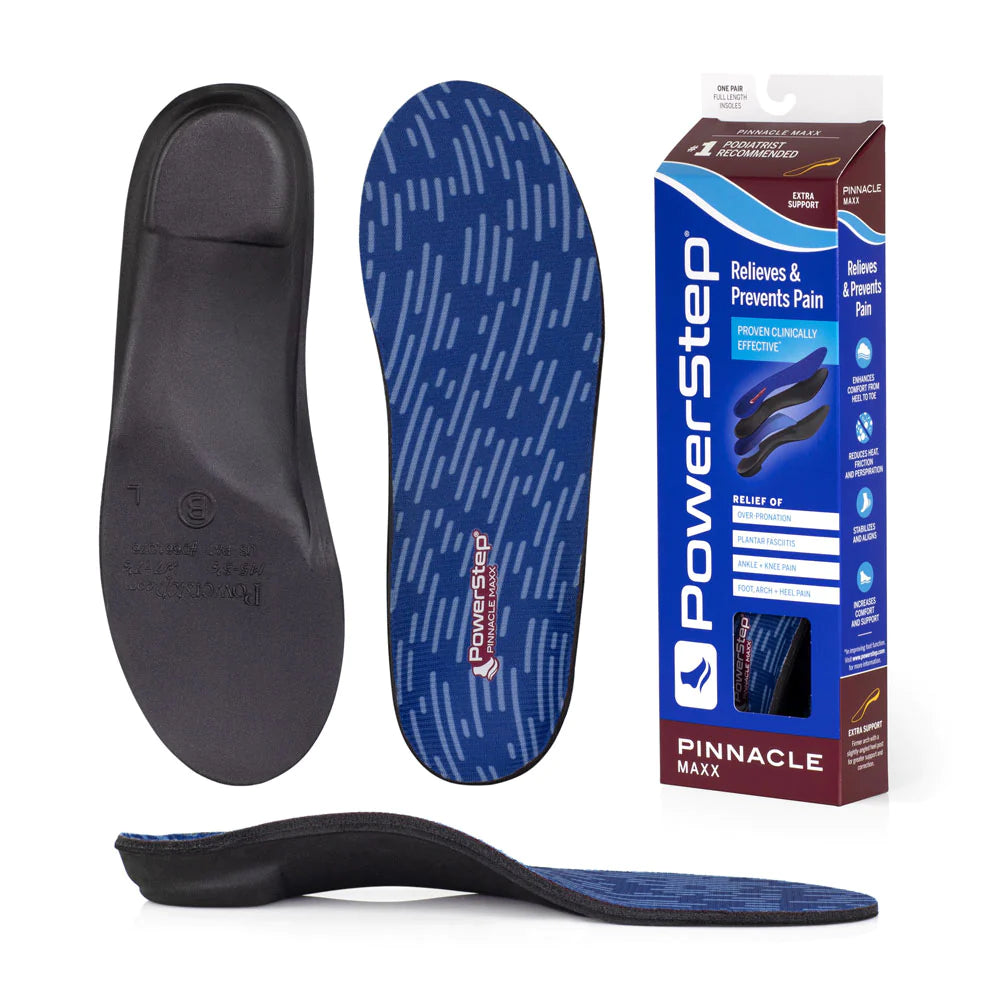 PowerStep Maxx Insoles Over-Pronation Corrective Orthotic, Max Stability