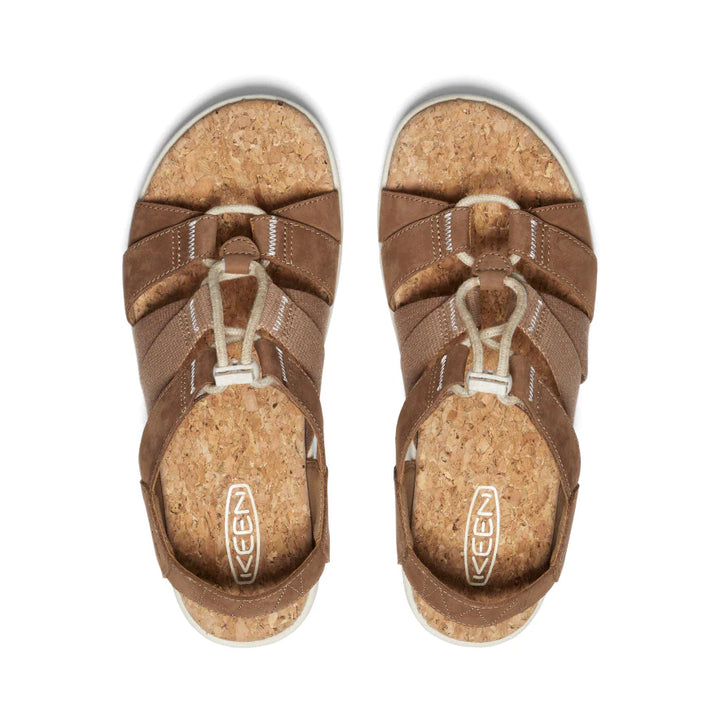 Women's Keen Elle Mixed Strap Sandal Color: Toasted Coconut / Birch
