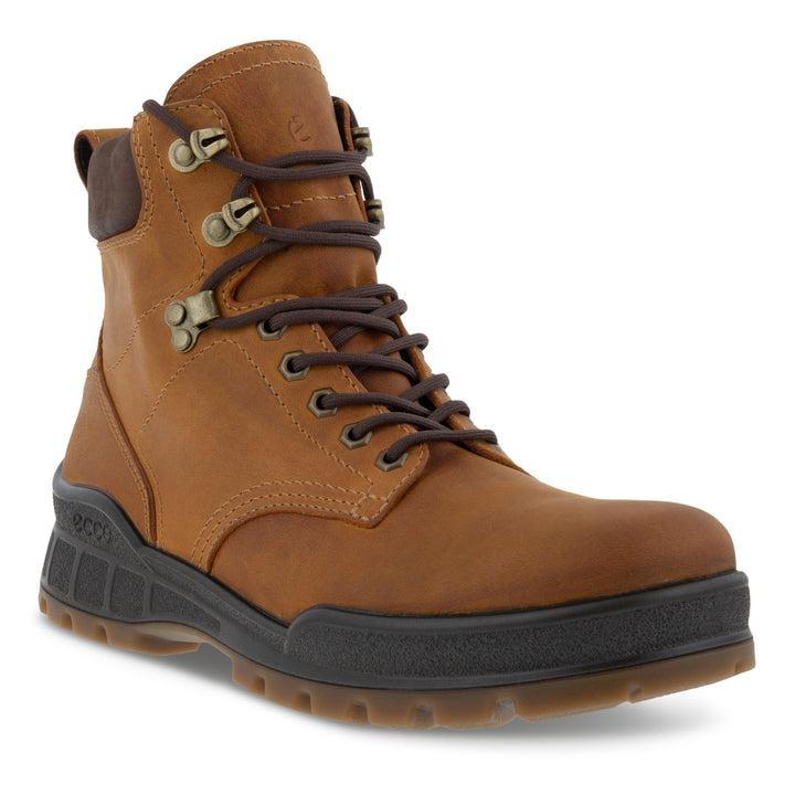 Men's Ecco Track 25 Waterproof Leather Boots Color: Amber